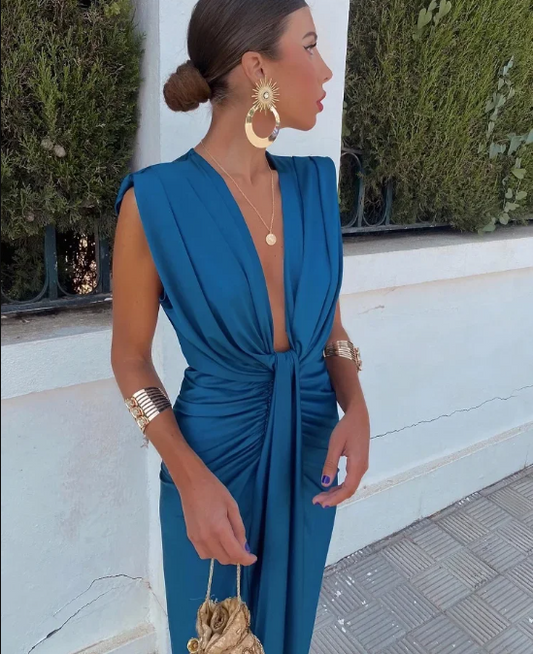 Liya™ - Modern Elegance Pleated Dress