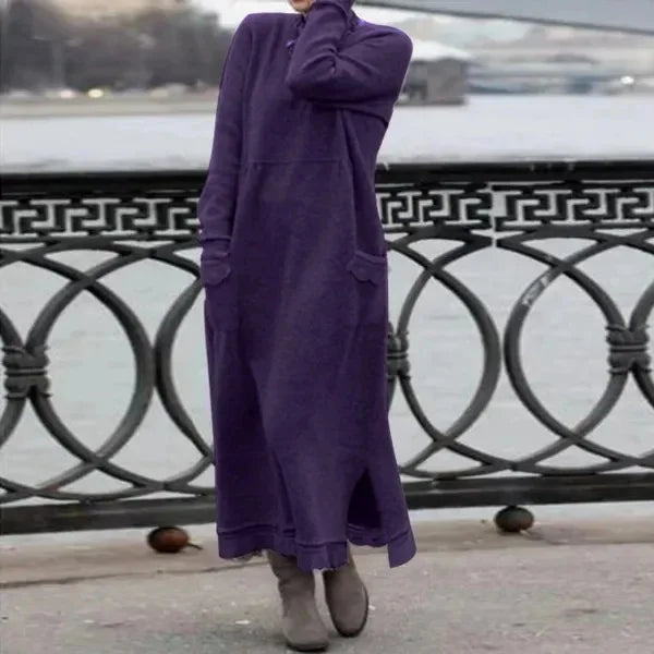 Delphine™ - Casual and warm velvet long dress