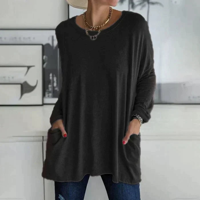 Daliah™ - Long Sleeve T-Shirt with Pocket
