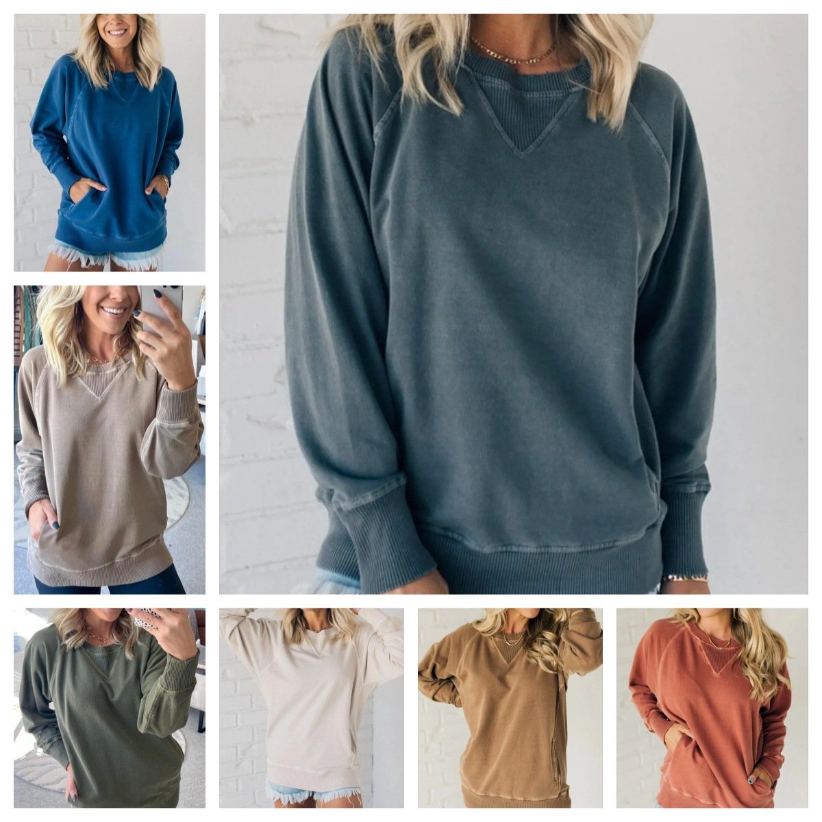 Michele™ - Women's Chic Ribbed Pocket Sweater