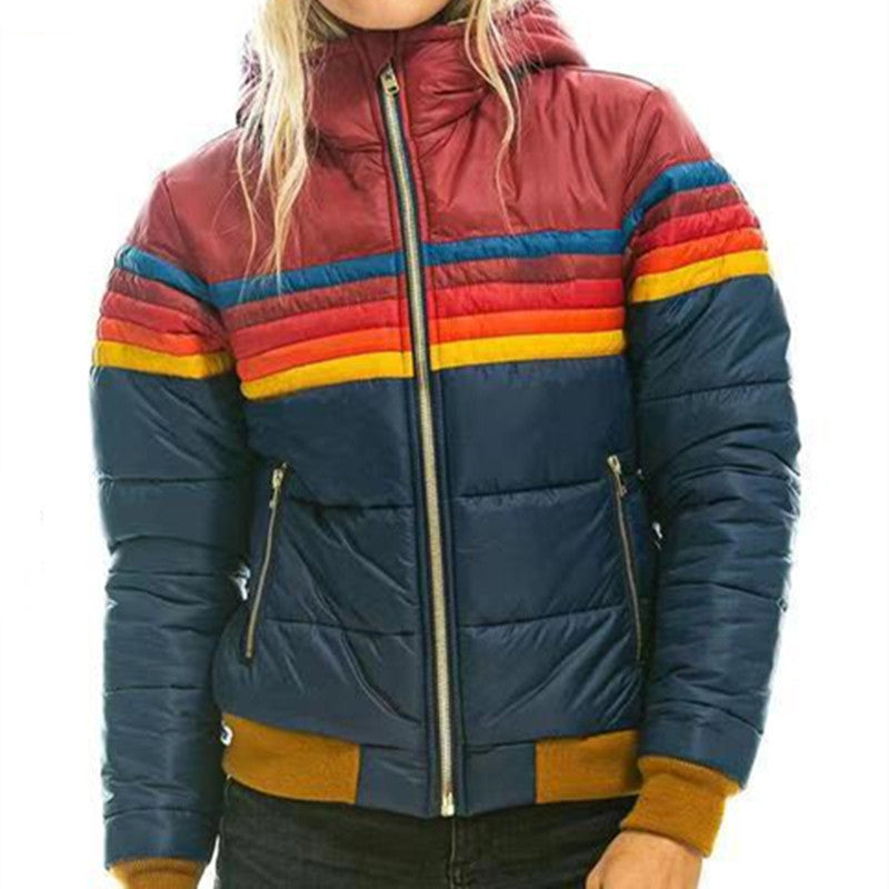 Monique™ - Doudoune d'hiver pour femme avec capuche et poches surdimensionnées