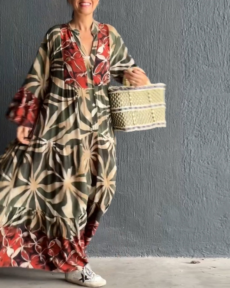 Anika™ - Casual Printed Holiday Dress 