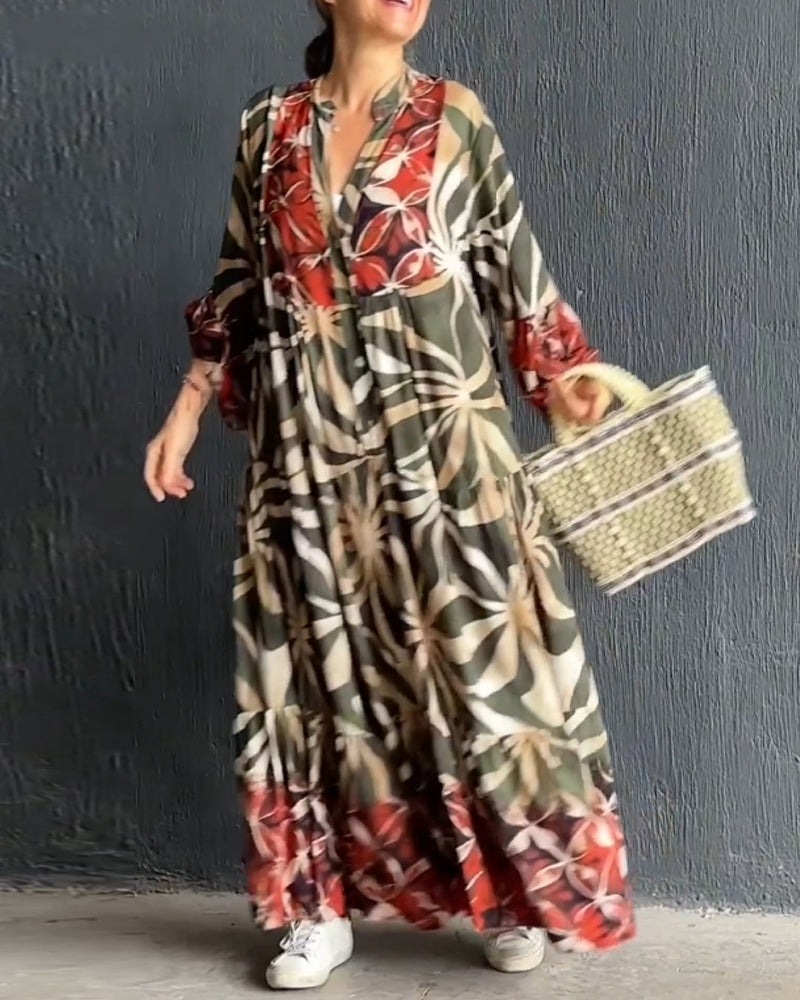 Anika™ - Casual Printed Holiday Dress 