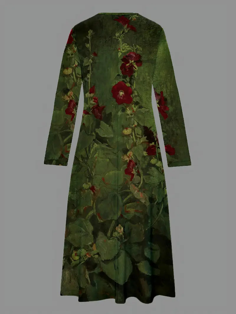 Stéphane™ - Chic Floral Midi Dress