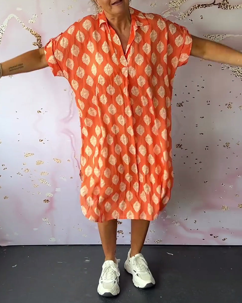 Davina™ - Loose Short Sleeve Shirt Dress