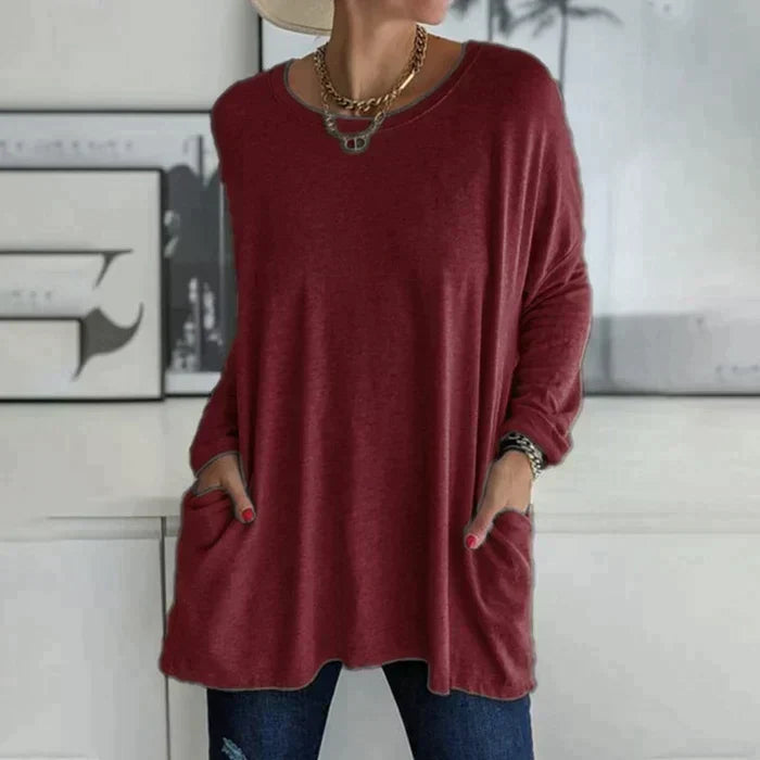 Daliah™ - Long Sleeve T-Shirt with Pocket