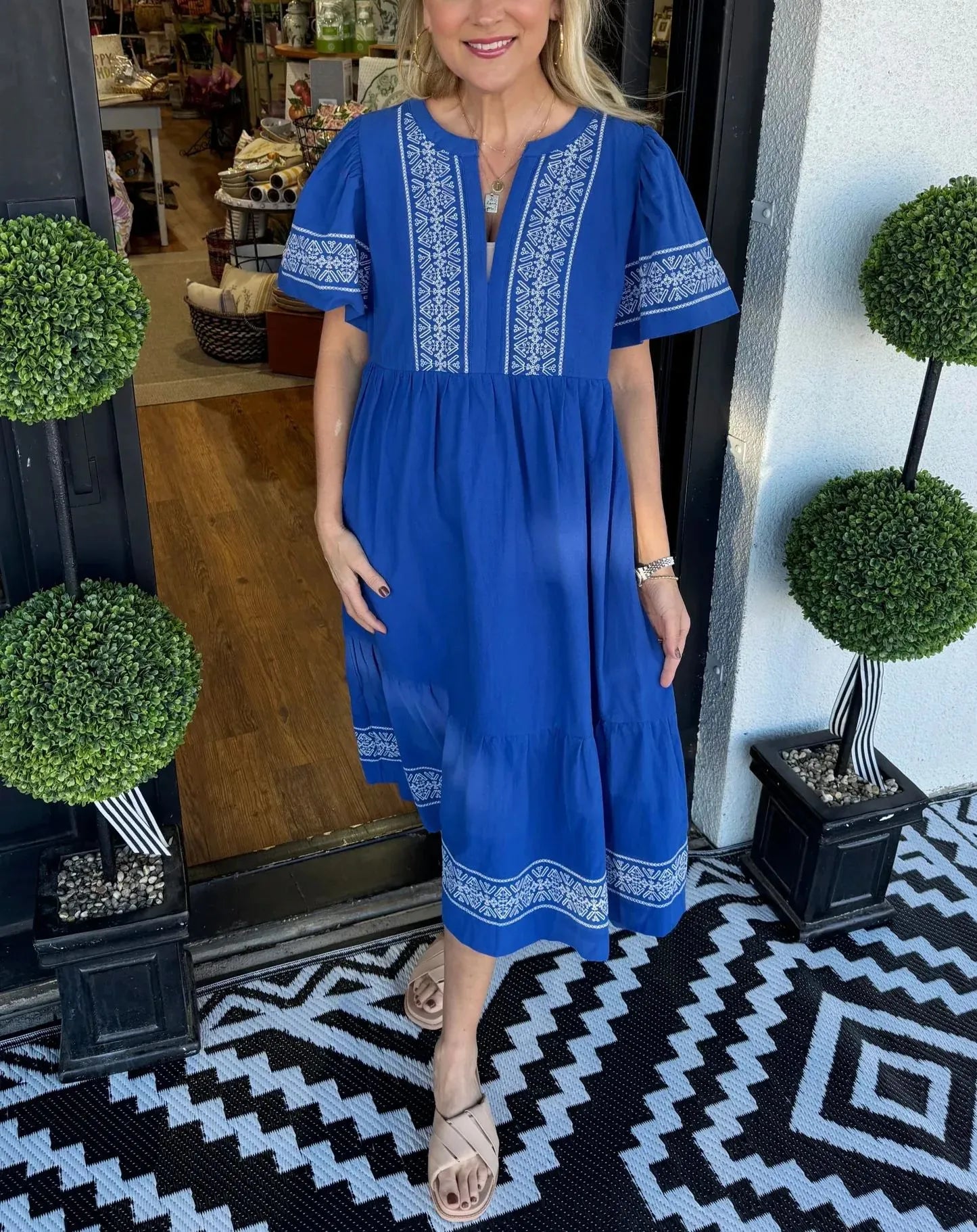 Noéa™ - Bohemian V-Neck Long Dress