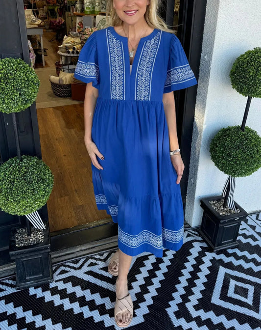 Noéa™ - Bohemian V-Neck Long Dress