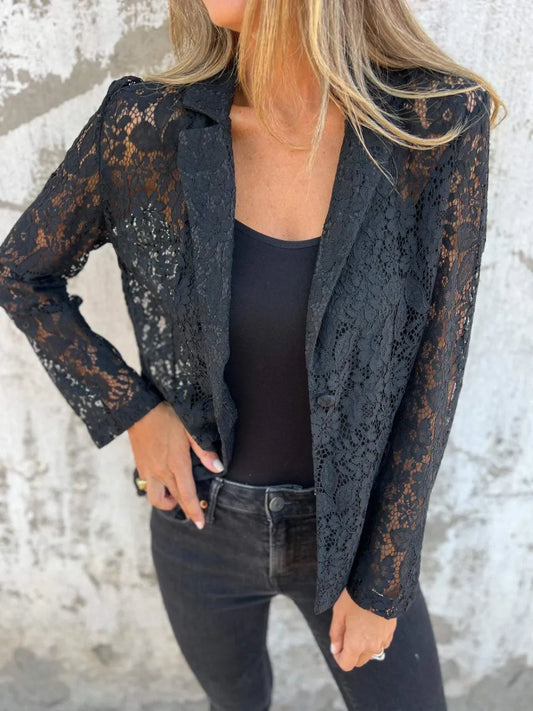 Félicie™ - Lace Elegance Light and Chic Blazer 