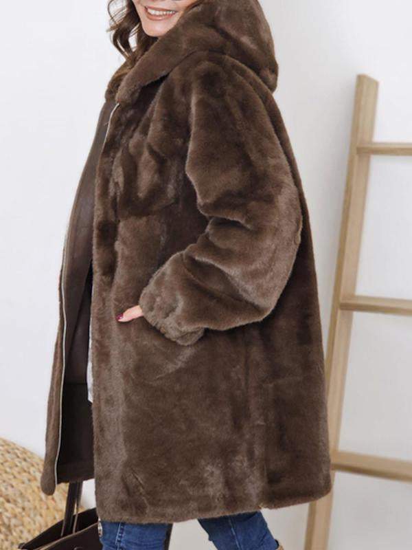 Frida™ - Soft and comfortable fur hooded jacket