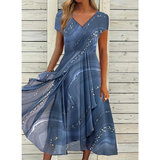 Rosalinde™ - V-Neck Midi Dress 