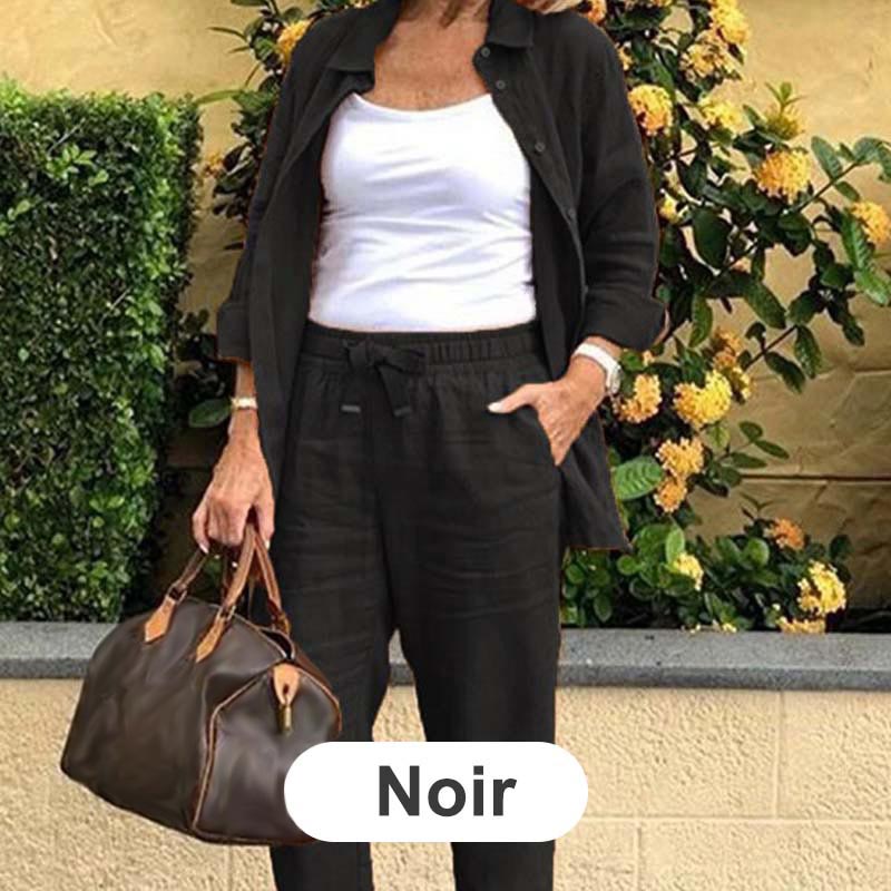 Zélie™ - Cotton and Linen Shirt and Pants Set