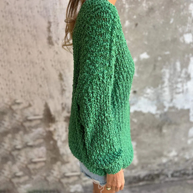 Margo™ - Chic and Comfortable Women's V-Neck Cable Knit Loose Sweater 