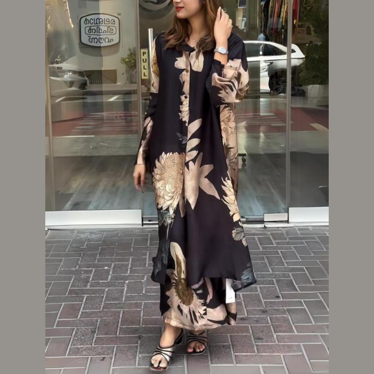 Clarice™ - Women's 2-Piece Flowy Shirt Dress 