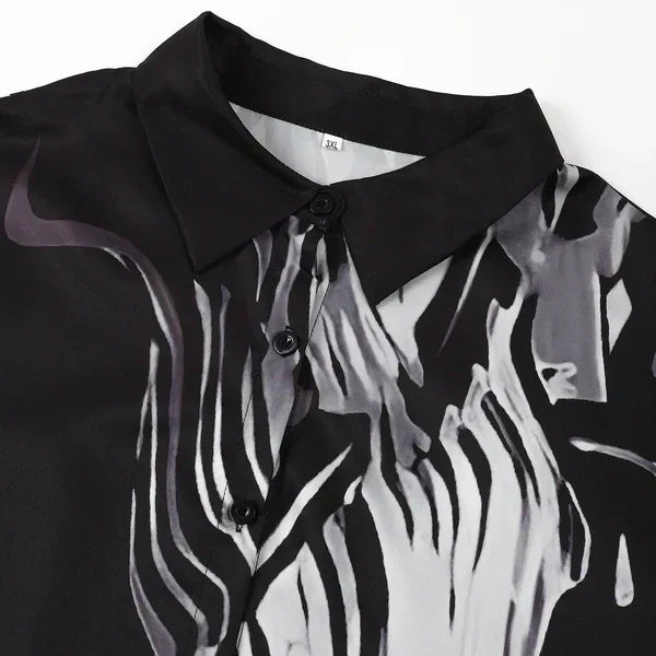 Clarice™ - Women's 2-Piece Flowy Shirt Dress 