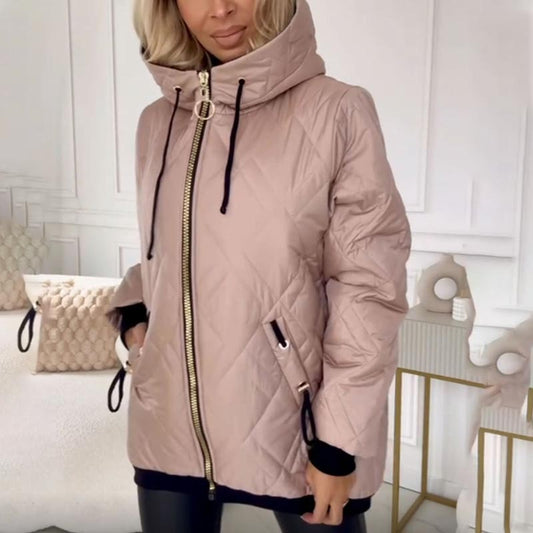 Petronella™ - Women's Down Coat with Hood and Drawstring