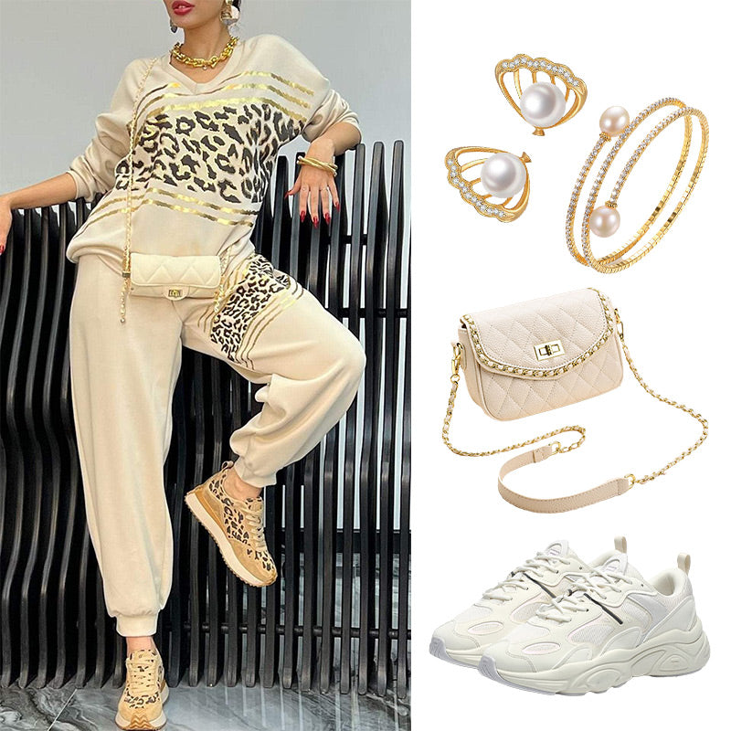 Audrey™ - Women's 2 Piece Leopard Sport Set
