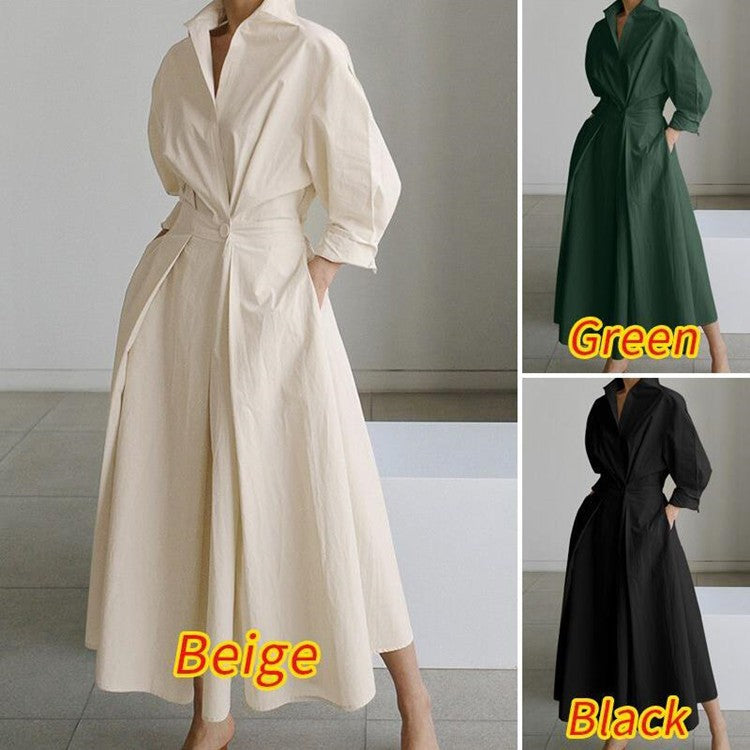Barbe™ - Long Maxi Dress in Cotton Linen