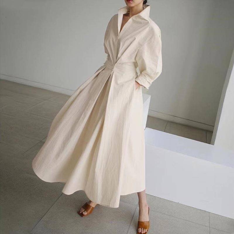 Barbe™ - Long Maxi Dress in Cotton Linen