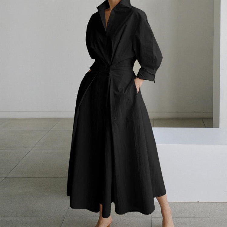 Barbe™ - Long Maxi Dress in Cotton Linen
