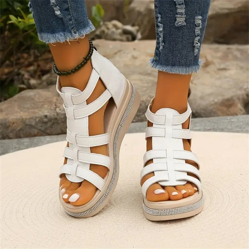 Amira™ - Rhinestone Wedge Heel Sandals 