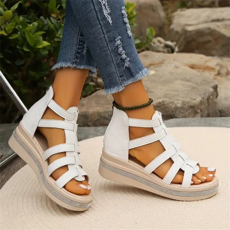 Amira™ - Rhinestone Wedge Heel Sandals 