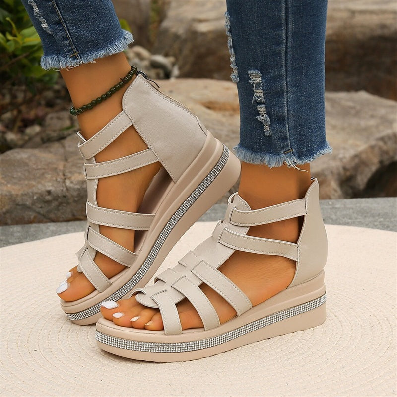Amira™ - Rhinestone Wedge Heel Sandals 