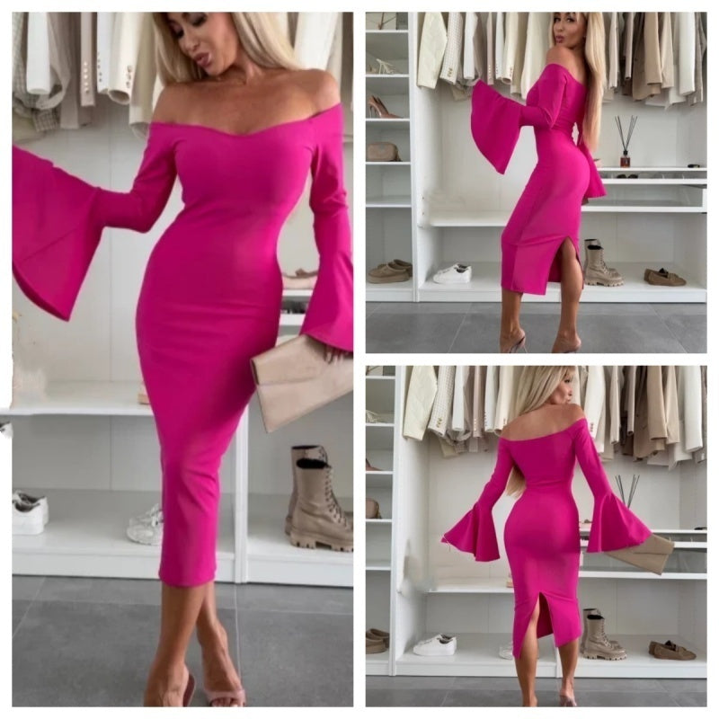 Philomène™ - Elegant Dress with Flared Sleeves
