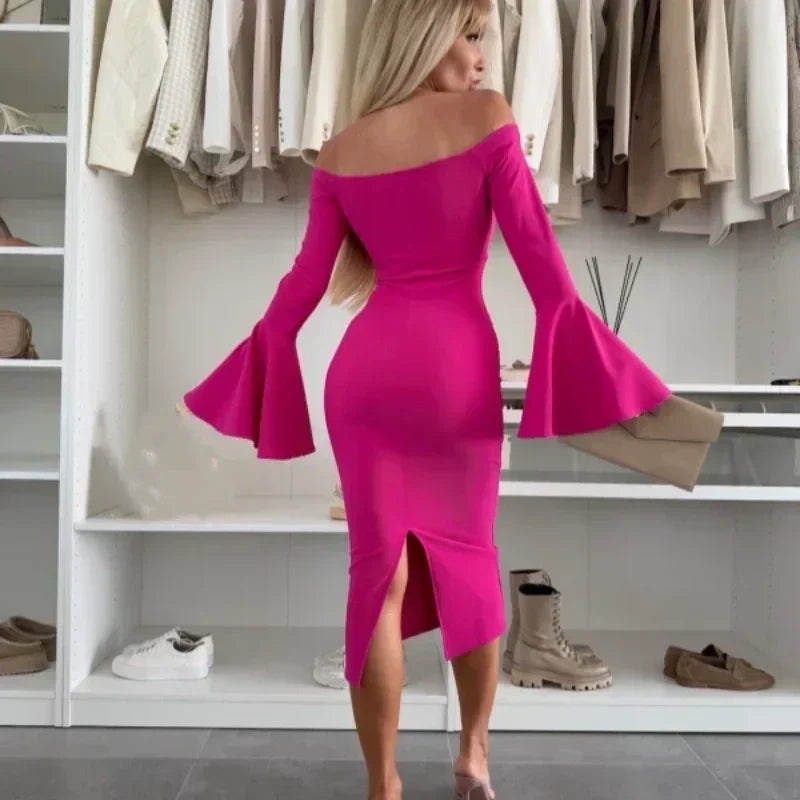 Philomène™ - Elegant Dress with Flared Sleeves