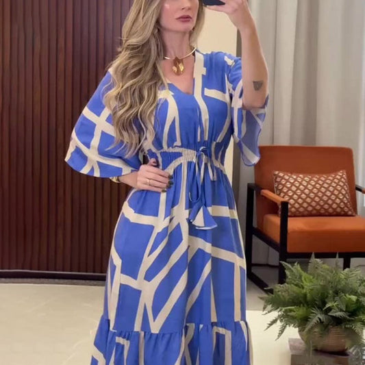Silvia™ - Elegant Fitted Dress with V-Neck