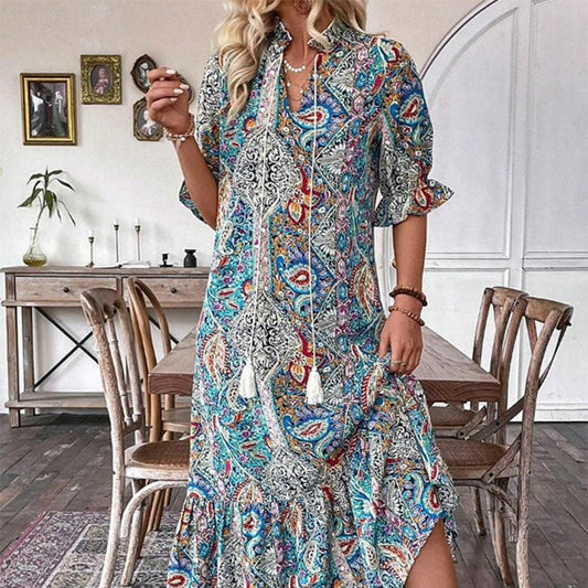 Lise™ - Robe Bobo élégante à motif floral
