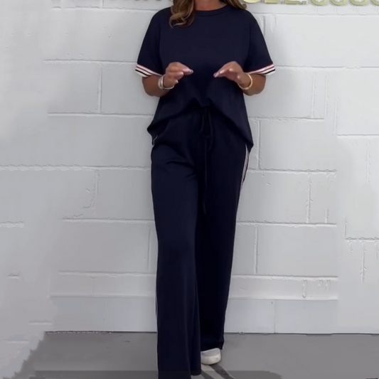 Milla™ Women's Side Stripe Short Sleeve T-Shirt and Joggers