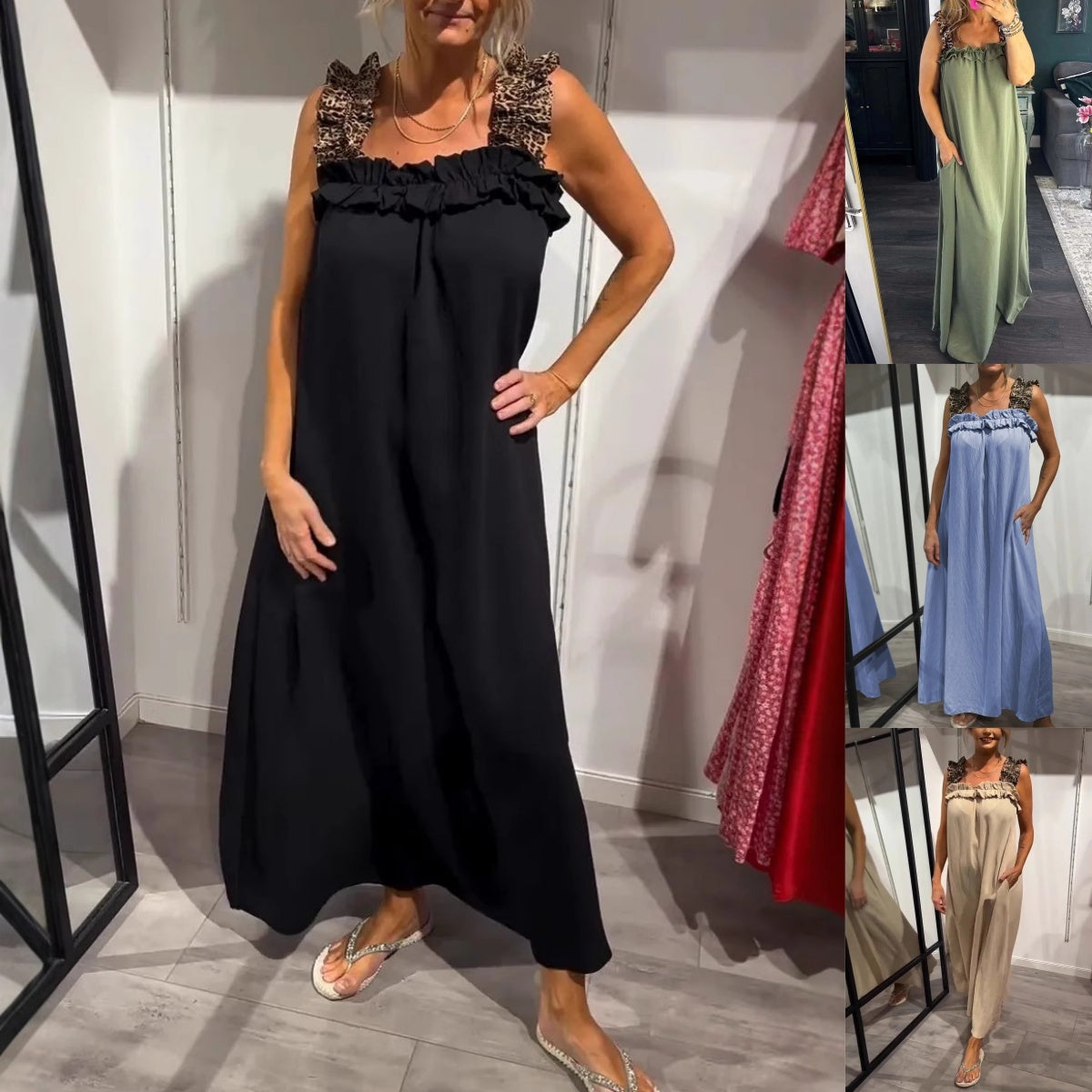 Pascaline™ - Sleeveless Casual Dress with Pockets 