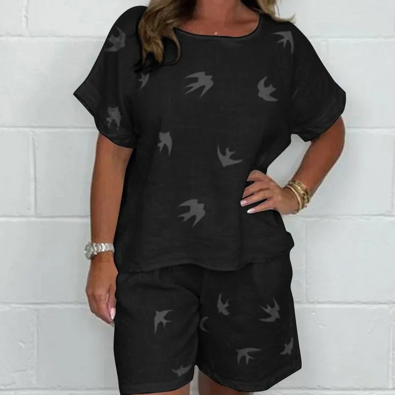Selena™ - Printed Cotton and Linen Casual Set