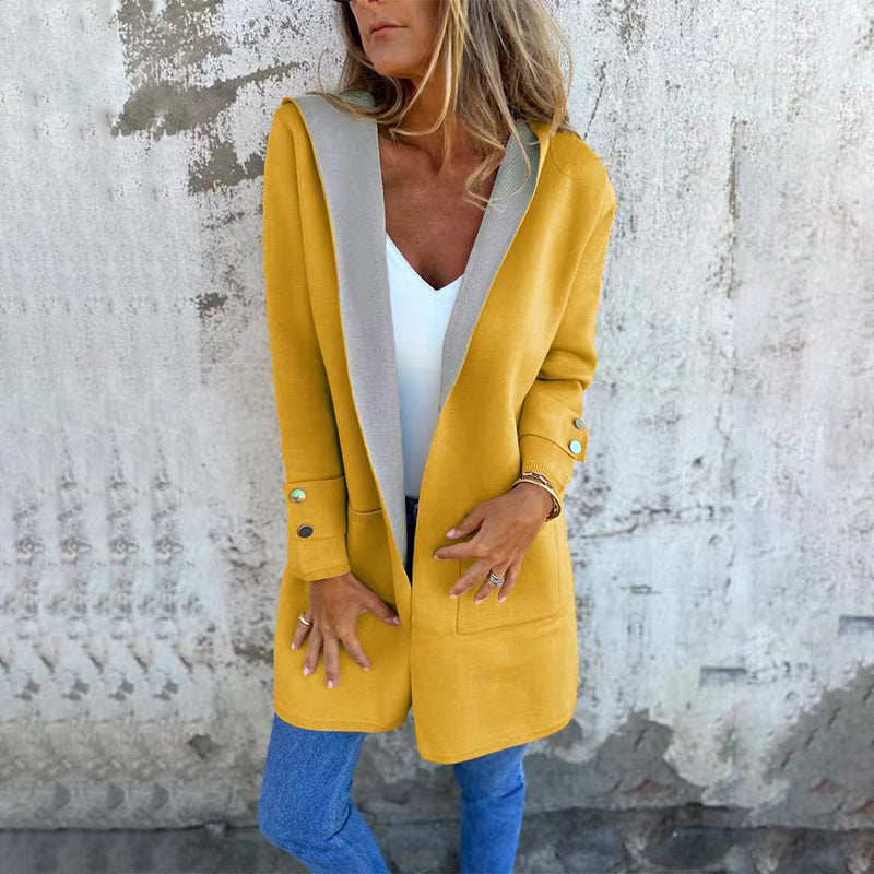 Poppy™ - Color Block Hooded Coat 