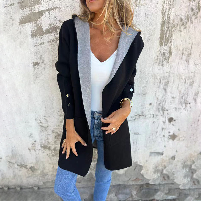 Poppy™ - Color Block Hooded Coat 