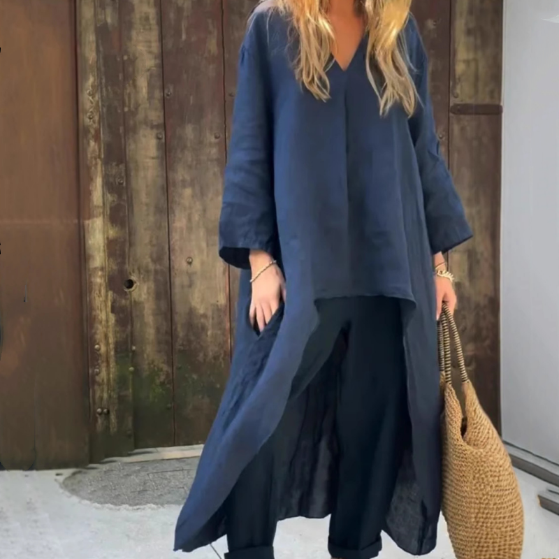 Perrine™ - 2-Piece Set with Pockets and V-Neck 